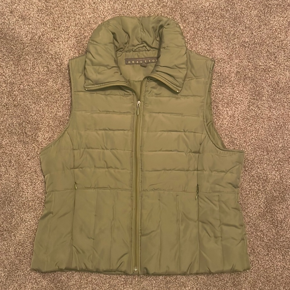 Green puffer vest
